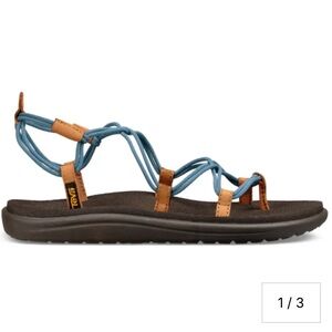 Teva Women's Voya Infinity Sandals Elastic Straps 1019622 Size 8 blue and black
